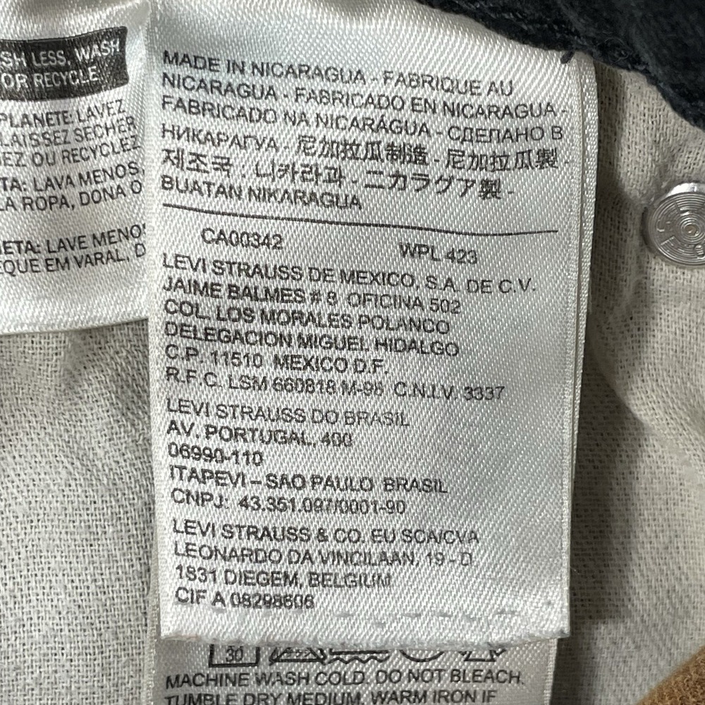 Levis Men 513 Black Jeans 28/30 Custom Bleached See photos of Actual Measurement - Picture 7 of 14